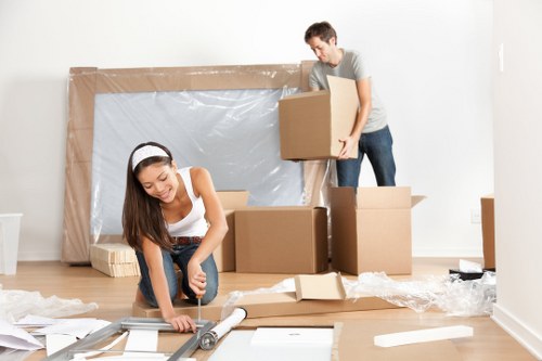 Household furniture being loaded for removal truck hire