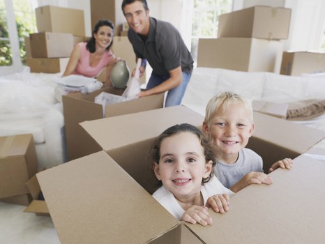 Office relocation planning in Friern Barnet with desks and moving boxes