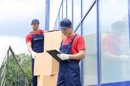 Prepared household items and boxes for a local home removal