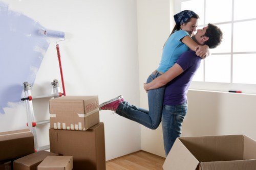 Removal van and moving boxes for Friern Barnet home move