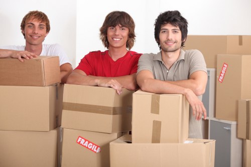 Local moving van and team preparing for a Friern Barnet property move